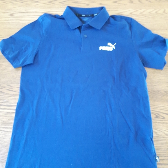 Size S Puma blue short sleeve golf shirt Polo excellent condition - Picture 3 of 7